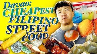 CHEAPEST FILIPINO STREET FOOD! Eating at ROXAS NIGHT MARKET in Davao Philippines