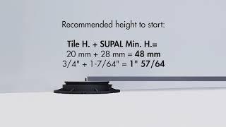 Recommended height to start Profilitec Uptec Pedestal System
