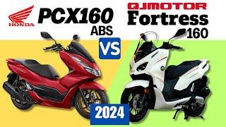 Honda PCX 160 ABS vs QJ Motor Fortress 160 | Side by Side Comparison | Specs & Price | 2024