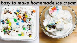 EASY TO MAKE HOMEMADE ICE CREAM RECIPE | HOW TO MAKE ICE CREAM | 3 INGREDIENT ICE CREAM RECIPE