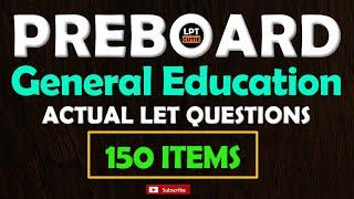 150 ITEMS I GENED - ACTUAL LET QUESTIONS I SEPTEMBER 29, 2024 LET REVIEWER