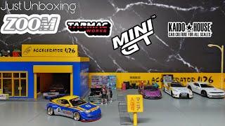 Unboxing 6 diecast from Zoom, Mini GT & Tarmac Works | Nissan Skyline 2000 GT-R LBWK KPGC110 Advan