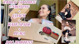 “FRIDAY GOODIES UNBOXING!+ COACH +KATE SPADE+PUMA+DOC MARTENS (with my wacky 1st Impression )