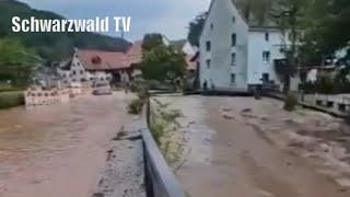 ️ Überflutung von Straßen in Rheinfelden-Degerfelden nach heftigem Sommergewitter [25.06.2024]