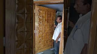 Pu glossy deco, teck wood door 