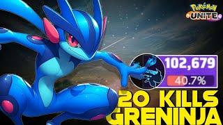 20 KILLS !!! GRENINJA LOOKS INSANELY OP IN SOLO QUEUE  | POKEMON UNITE