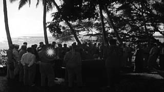 US President Franklin Roosevelt holds press conference at Hickam Field,  Honolulu...HD Stock Footage