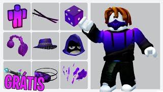 COMO PEGAR 14 ITENS GRÁTIS (ROXO) NO ROBLOX!