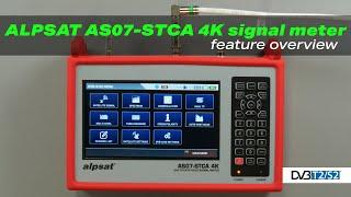 Alpsat AS07STCA-4K – DVB-T, DVB-T2, DVB-S, DVB-S2 signal meter - feature overview