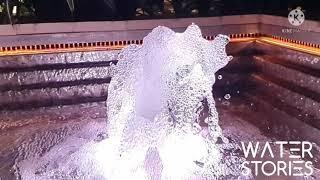 Frothy water fountain Nozzle Slow Motion