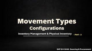 Class 22: Movement Types in SAP S/4HANA Sourcing & Procurement: A Comprehensive Guide _Part 2