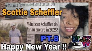 Elay TV Reading the  Atlanta Journal Constitution Jan1 st 2025  PT 8 Sports Golf Scottie Scheffler