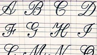 How to write in beautiful English alphabet cursive capital letter "A-Z)"️