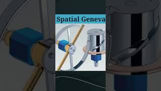 Barrel cam Geneva mechanical mechanism। 3D Animations Solidworks #Short