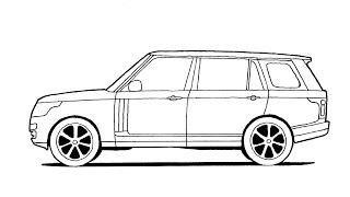 How to Draw a Range Rover - Easy to Follow