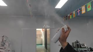 AILE Semi Automatic Cosmetic Face Mist Face Spray BOV Aerosol Filling Machine(test video)