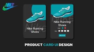 Nike Product Card UI Design Using Html CSS & Jquery | Vishweb Design Tutorial