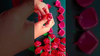 DIY PAPER ROSE #redrose #paperflower #roseflower #rose #homedecor #origamicraft #handicraft #diy