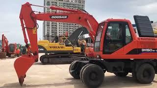 Used Korea Made Original Doosan DH150W-7 Wheel Excavator