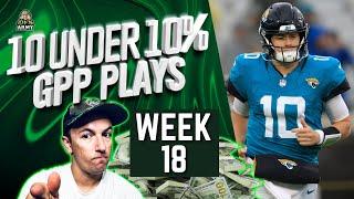 NFL Week 18 | Let's Make You a Million | 5 Draftkings 5 Fanduel Plays under 10%