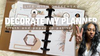 Decorate my Planner with Me + Cloth and Paper CP Petite + Updated Flip through + Minimal Deco