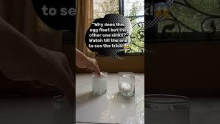 “Why One Egg Floats and the Other Sinks?| Amazing Salt Water Trick!”#viralvideo