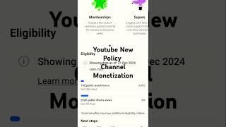 500 Subscribe Channel Monetization Youtube New Policy #monatize #1000subscriber #short 500