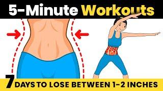 5 Minute AB BURN Workout (Lose Belly Fat 1-2 Inches in 1 Week) Standing At Home Core Routine