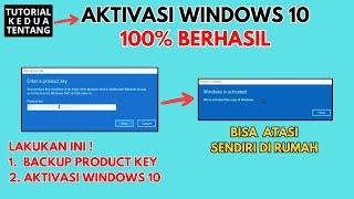 Cara Aktivasi Windows 10 dengan Backup Product Key Terbaru 2024 ! 100% Berhasil