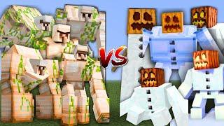 ALL IRON GOLEMS vs SNOW GOLEMS in Minecraft Mob Battle