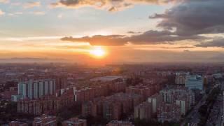 City Sunset Hyperlapse Mavic Air Drone 4k
