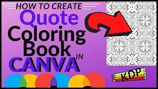 Create Quote Coloring Book In Canva - KDP - Etsy