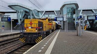 Strukton Rail 303008 met een Swietelsky werktrein te Arnhem Centraal