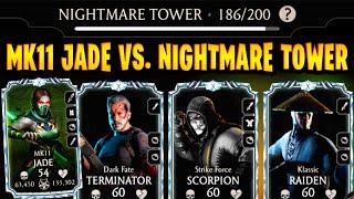 MK Mobile. I Finally Gave MK11 Jade a Spin in Nightmare Tower!