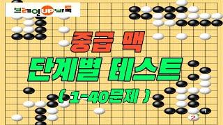 바둑강좌 #9-중급 맥-단계별 테스트, Intermediate Mac-Step Test #바둑강좌 #브레인업바둑 #바둑교육 #baduk