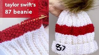 Taylor Swift’s 87 Beanie (Knitted Version)