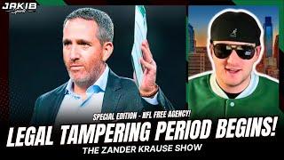 NFL LEGAL TAMPERING BEGINS! Eagles Free Agency Moves & LIVE Reaction | Zander Krause Show