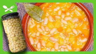 Receta con ALUBIAS de BOTE ▶ 100% VEGETAL ▶ Recetas COMIDAS FACILES 