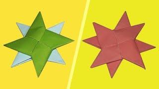 How To Make a Paper Transforming Ninja Star - Origami