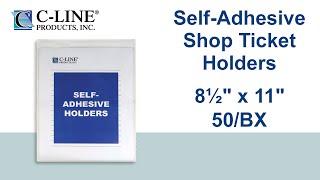 Self-Adhesive Poly Shop Ticket Holders, Welded - C-Line Products - 70911