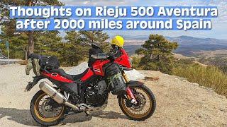 Rieju Spain 500 Aventura - Thoughts after 2000 miles around Spain