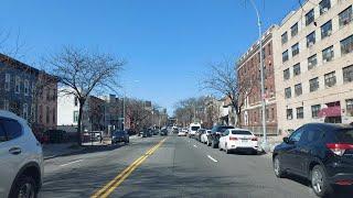 Driving from Bushwick to Bedford Stuyvesant in Brooklyn, New York 2024