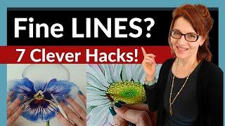 How To Paint Fine Lines In Watercolor (7 Clever HACKS)