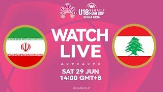 Iran v Lebanon | Full Basketball Game |  FIBA U18 Women's Asia Cup 2024 | Divison B | Semi-Finals