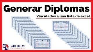 Como crear varios diplomas en word usando una lista de excel