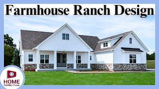 Farmhouse Style Ranch Home Design, New Construction House Tour