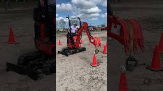 Salesman skill test with a Kubota Mini Excavator
