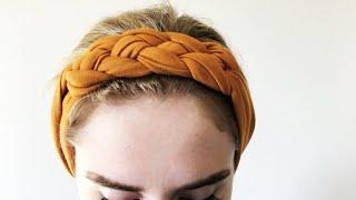 How to make double Celtic Knot Headband (How to make headband from scrap fabric)