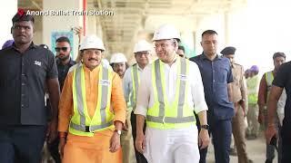 Shri Ashwini Vaishnaw, Hon’ble Minister visits the Bullet Train construction sites in Anand, Gujarat