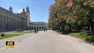 Sunny Friday Afternoon Walk in Munich, Germany - 4K 60fps